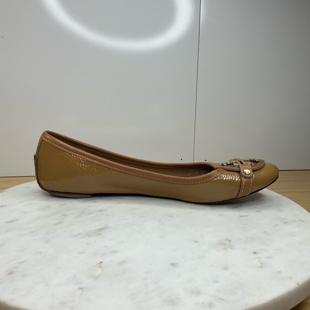 Tory Burch Size 10 Aaden Camel Flat - Picture 7 of 16